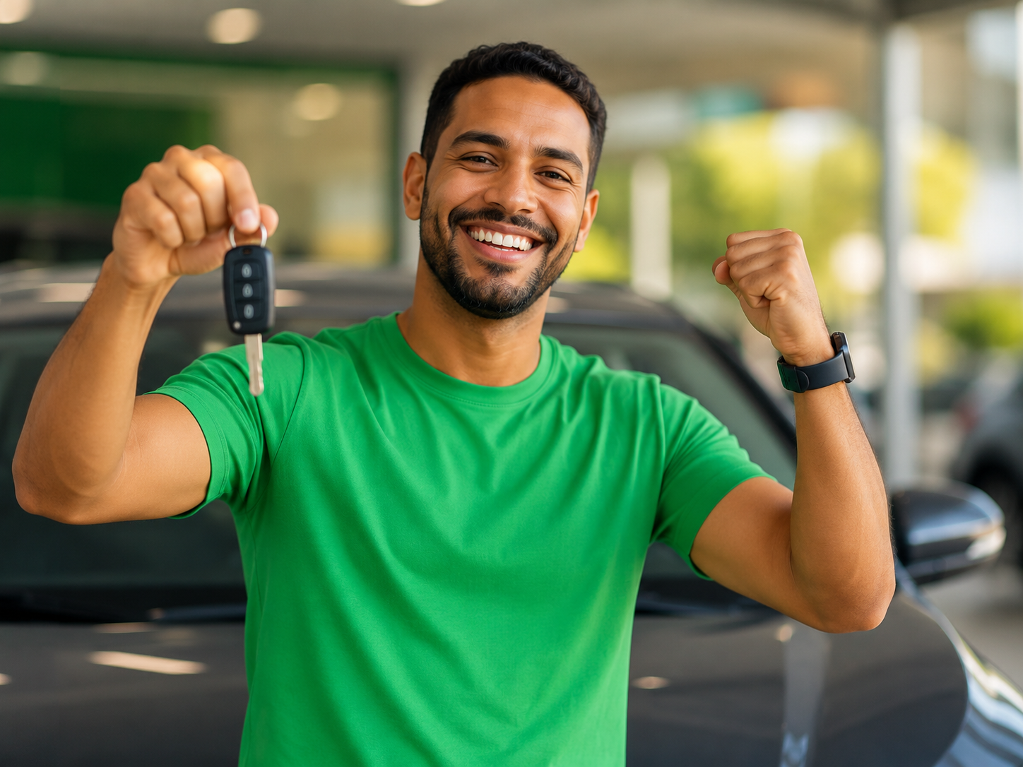 motorista feliz com benefícios de Localiza Zarp
